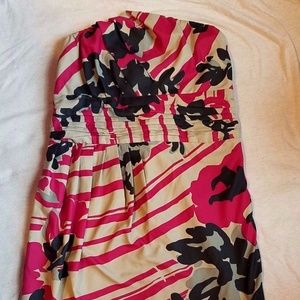 NWT The Limited Strapless Floral Dress, Size 4